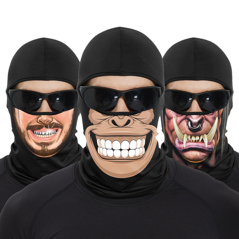 Motorcycle Gear For Woman - Komik Ape ağız kafatası Balaclava tam