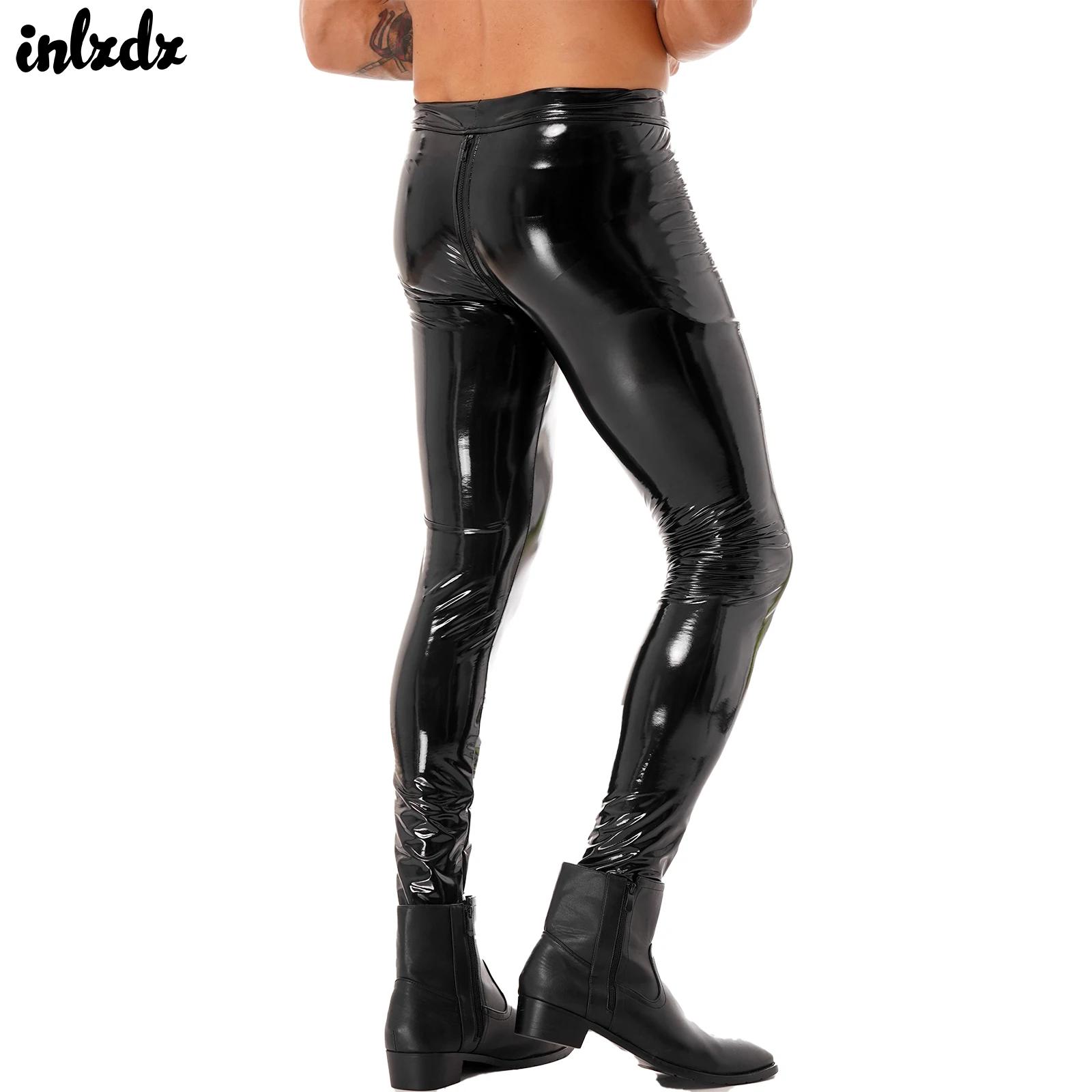 Motorcycle Gear Mens - Erkek Fermuar Kasık Sıska Pantolon Clubwear